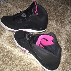 SOLD! 💲Jordan Retro 5- Pink & Black Sneakers